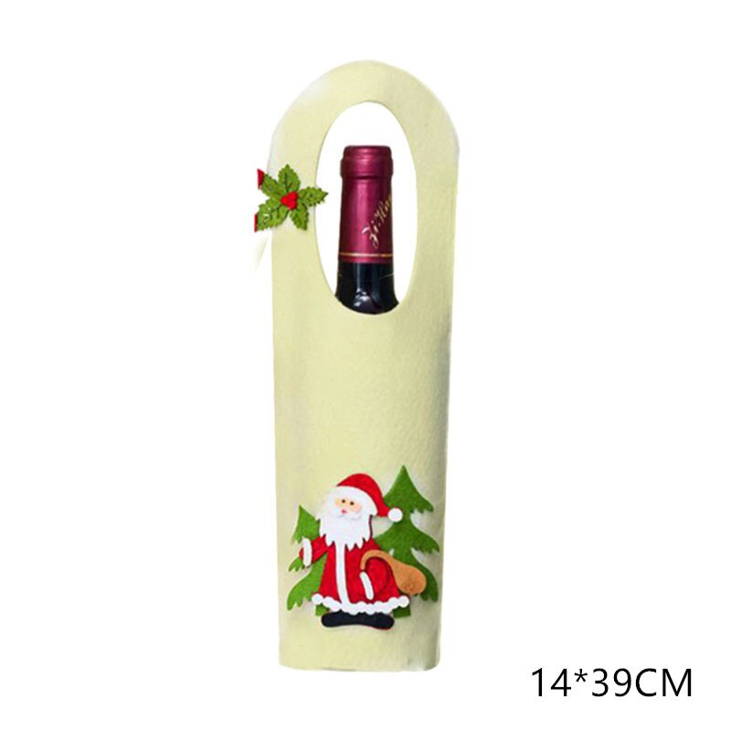 Bottiglie di vino natalizie Copripolvere Babbo Natale Sacchetti regalo