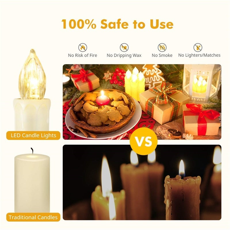 CANDELE LED DI CAPODANNO SENZA FIAMMA REMOTE TAPER CANDLES