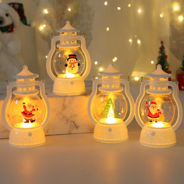 Luce di Natale Candela portatile con luci LED Mini Lanterna