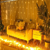 LED Net Curtain Mesh Fairy String Light Decorazione di Natale