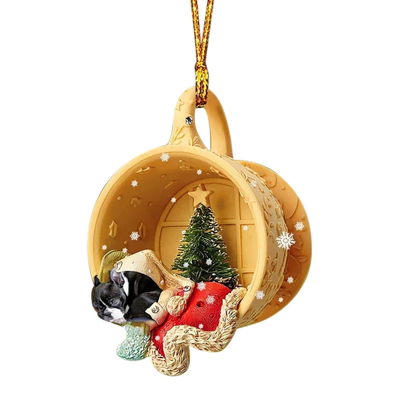 Ciondolo dell'albero di Natale Cane carino animale Ornamento a goccia