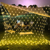 LED Net Curtain Mesh Fairy String Light Decorazione di Natale