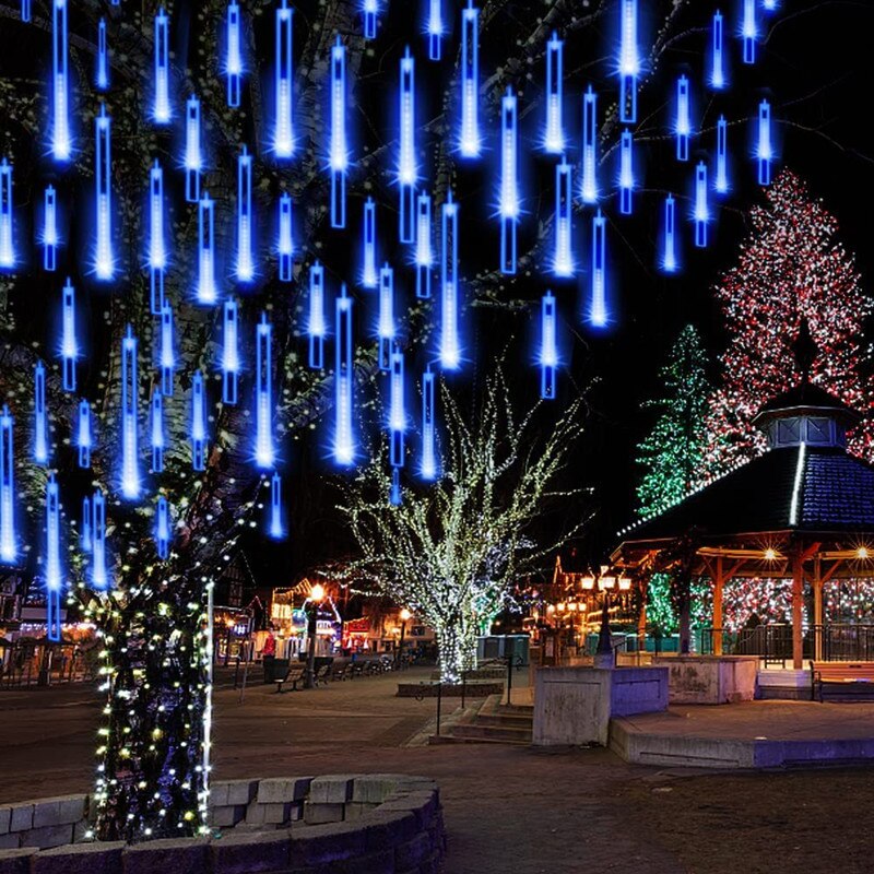 Meteor Shower pioggia ha portato ghirlande di luce decorazione di Natale