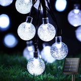 Decor Solar String Lights Outdoor Led Crystal Globe Ball Lampada