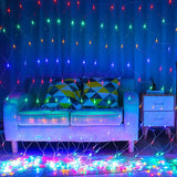 LED Net Curtain Mesh Fairy String Light Decorazione di Natale