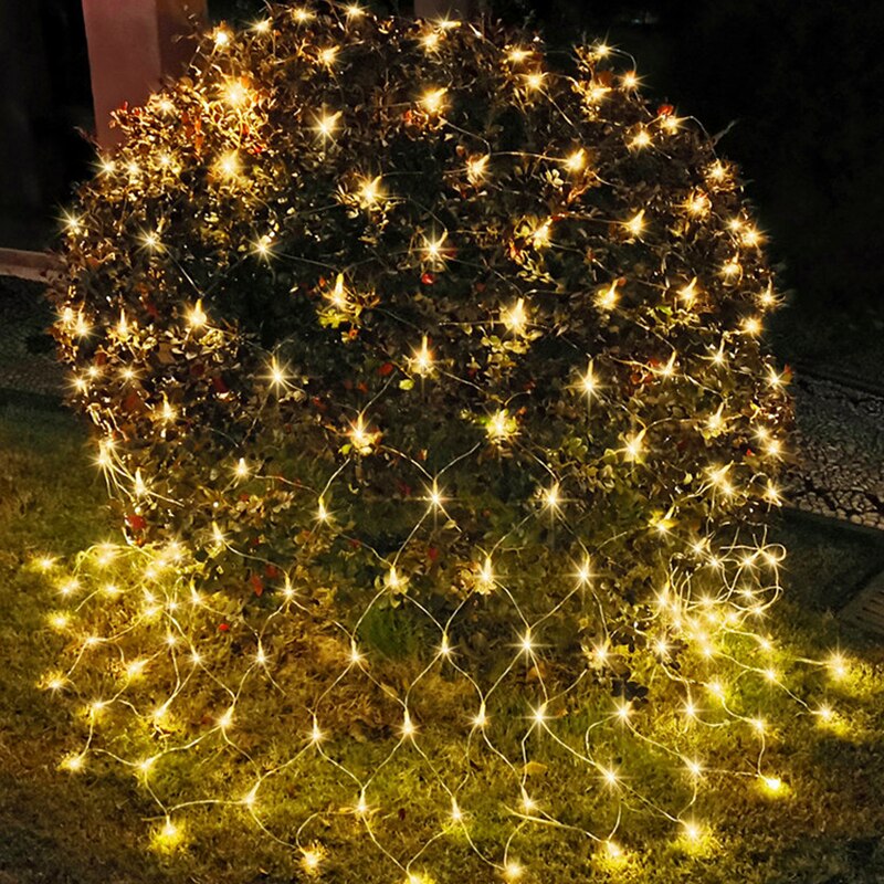 LED Net Curtain Mesh Fairy String Light Decorazione di Natale