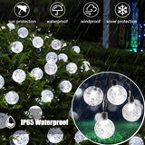 Decor Solar String Lights Outdoor Led Crystal Globe Ball Lampada